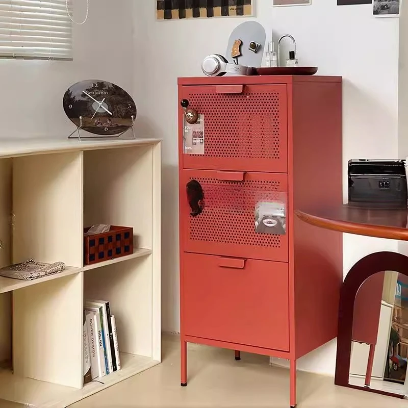 

Retro tin cabinet, chest of drawers, side cabinet, steel side storage cabinet