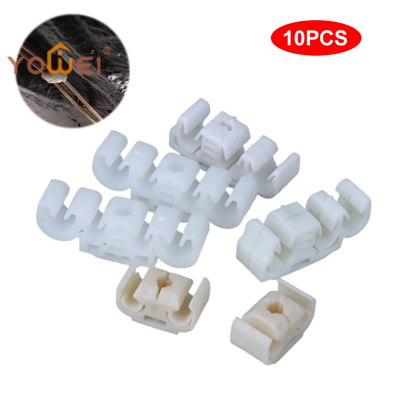 Latest 10PCS Car Brake Line Cable Bracket Vacuum Hose Pipe Clips For Santana Chery Chassis Tubing Fixed Line Clip Hooks