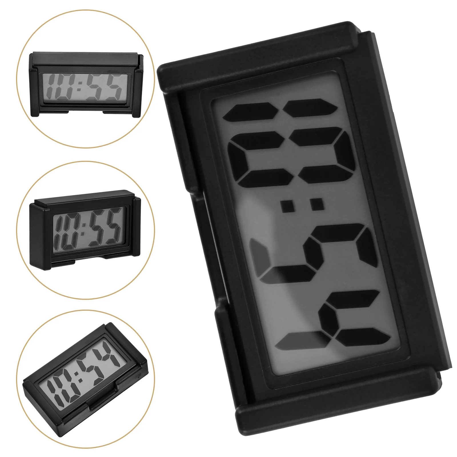 

Car Digital Clock Clocks Dashboard Decorate Auto Plastic for Small Mini Nightstand