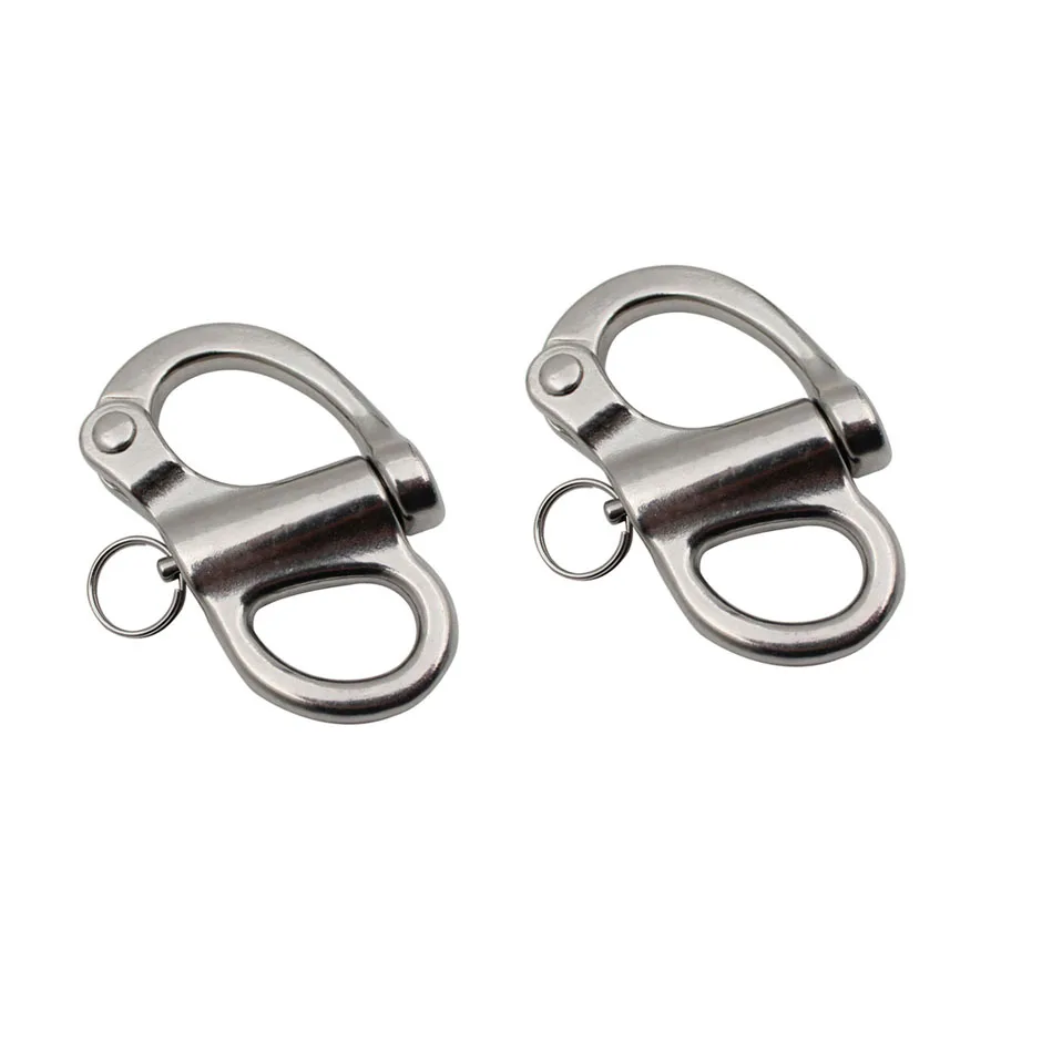 1PCS 304/316 Stainless Steel Swivel Shackle Quick Release Boat Chain Eye Shackle Swivel Snap Hook Mountaineering Buckle