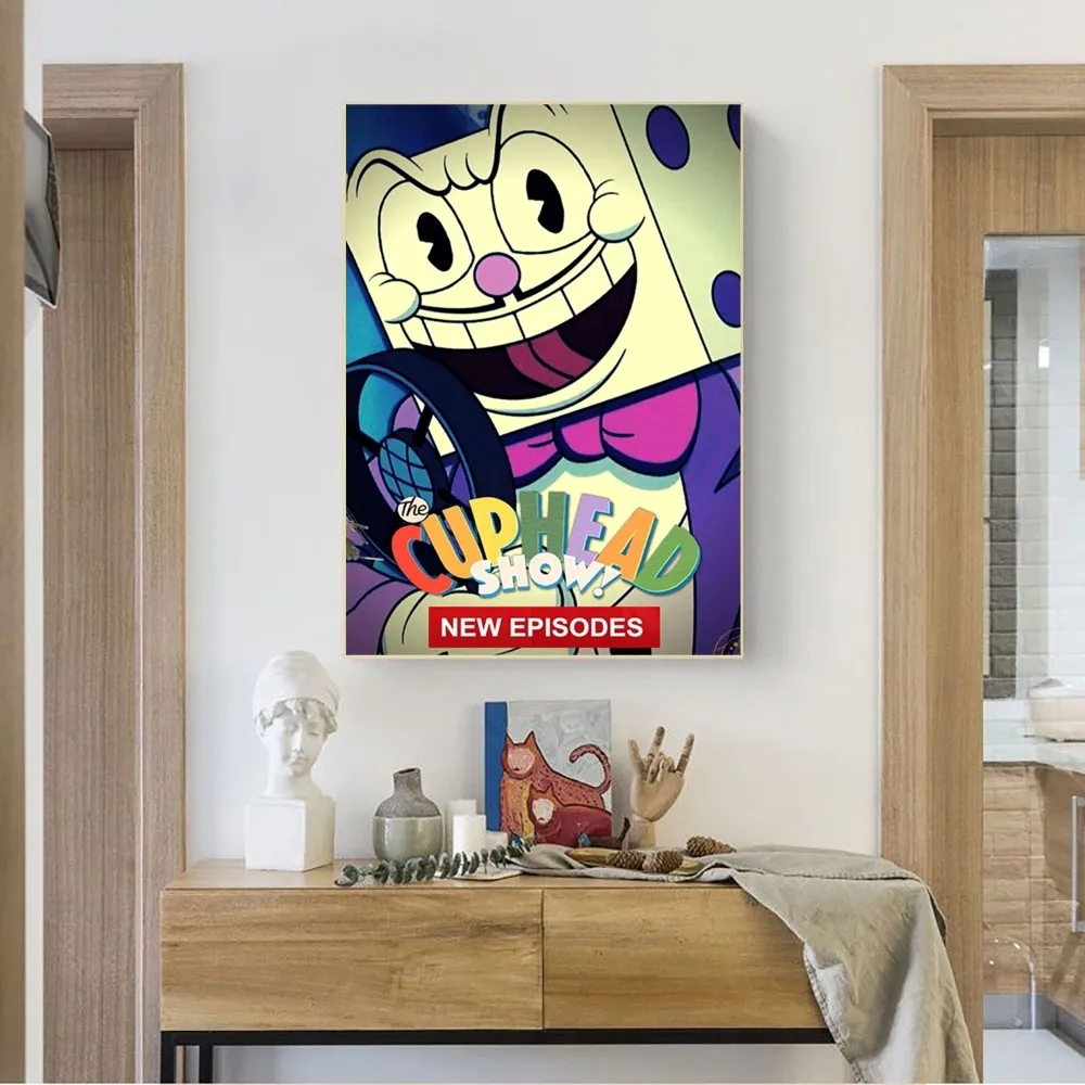 Cuphead Game Art Poster No Framed Poster Kraft Club Bar Paper Vintage Poster Wall Art Painting Bedroom Study Stickers