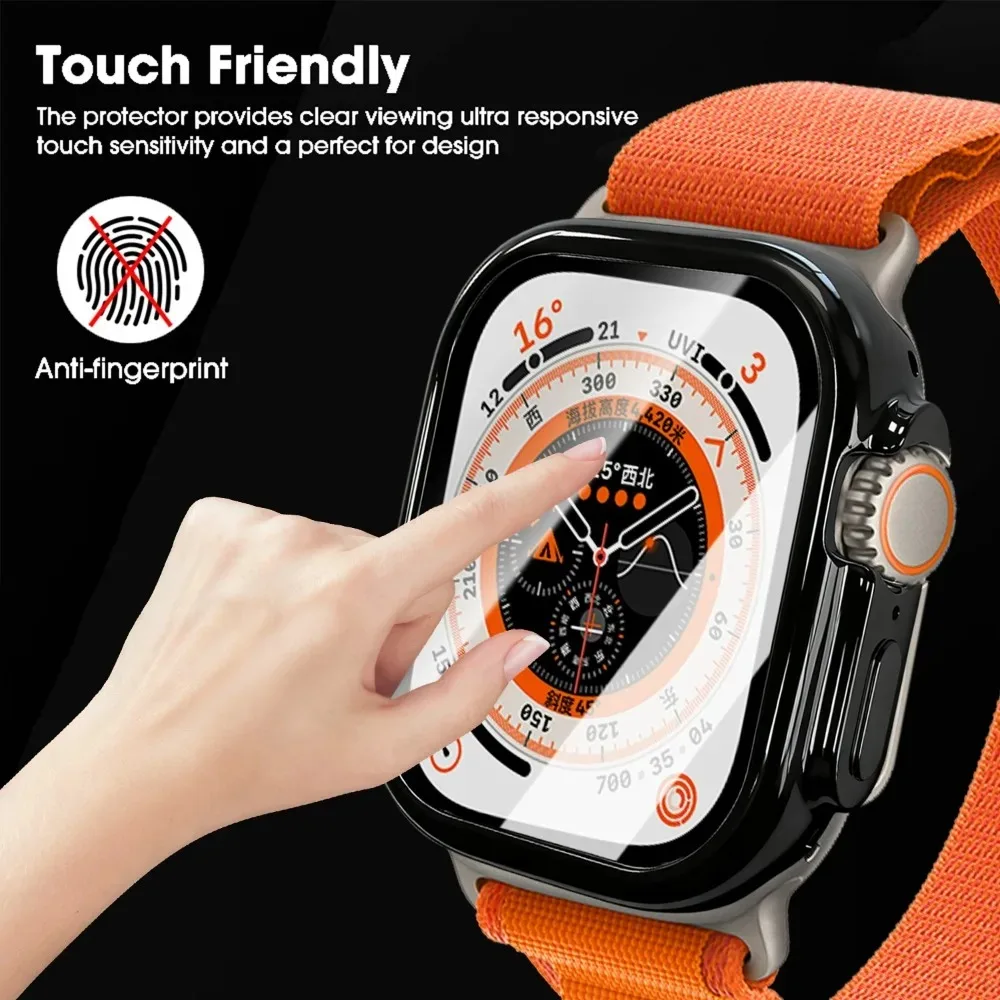 Cover in TPU per Apple Watch Ultra1/2/3 Custodia da 49 mm Paraurti antiurto in TPU + Proteggi schermo morbido per Apple Watch Ultra3/2/1 49 mm