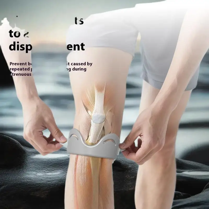 [E] 1/2Pcs Silicone Patella Tendon Knee Straps Flexible Lightweight Knee Support Protector Breathable Elastic