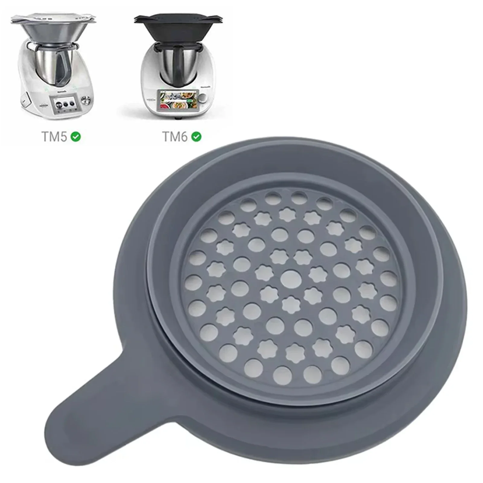 Main Pot Cover Big Hole Lid for Thermomix TM6 TM5 with Batter Dispenser Food Processor Part