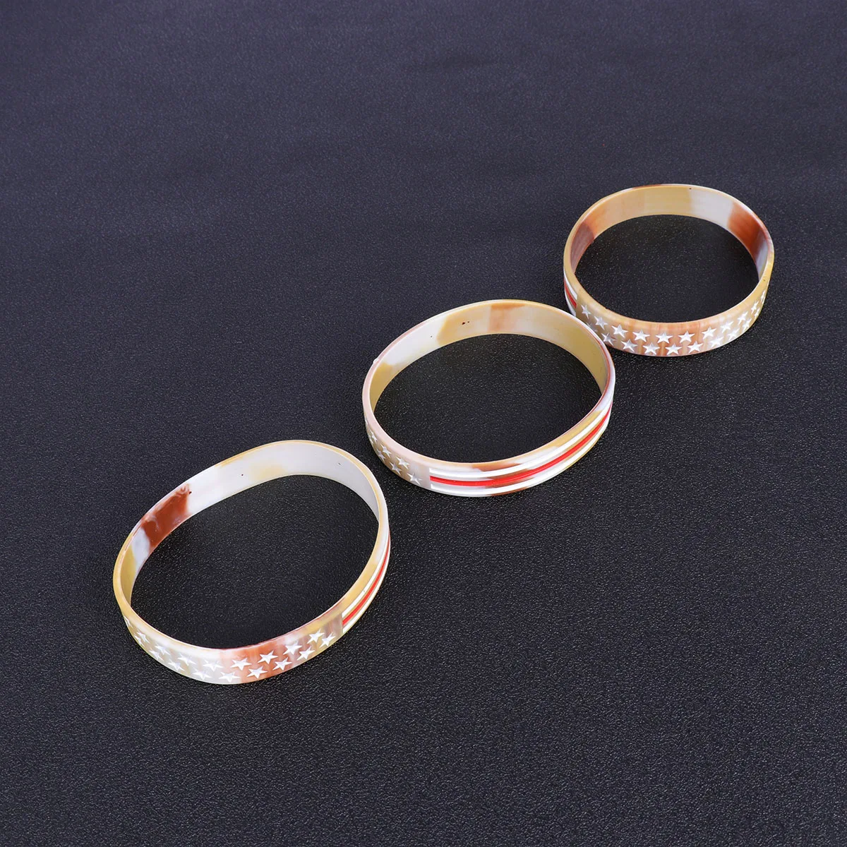 

3Pcs Silicone Wristbands 2020 Theme Party Bracelets American Flag Print Election Support Wrist Straps