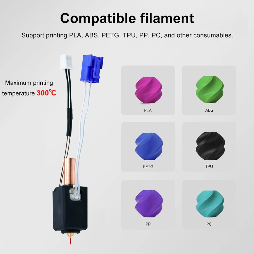 

Прочная металлическая нагревательная пластина сопла, комплект Hotend для артиллерийских деталей 3D-принтера Sidewinder X2, все металлические сопла