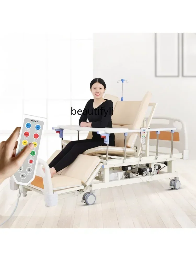 

smt14 Electric Household Multi-Functional Nursing Bed Paralysis Patient Elderly Turn over Automatic Lifting Hospital Bed Widened