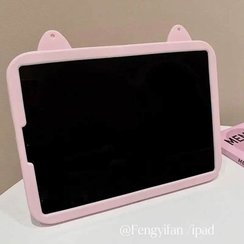 Kawaii sanrio ahoj kočička Ipad pouzdro roztomilá kreslený silica gel anti ohýbací líný depo air4 5 mini6 10.2 palec Ipad případech děvče dárky