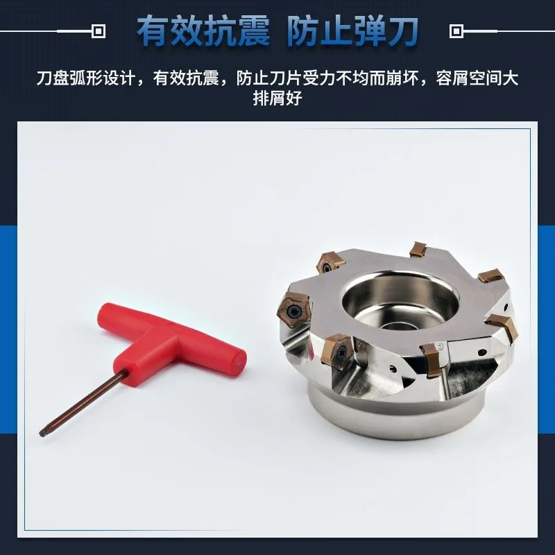 YYHCMFPN66 Series 66-Degree Angle Cutting Face Milling Cutter CNC Milling Cutter 10-Edge Double-Sided Blades Cutting Forming Too