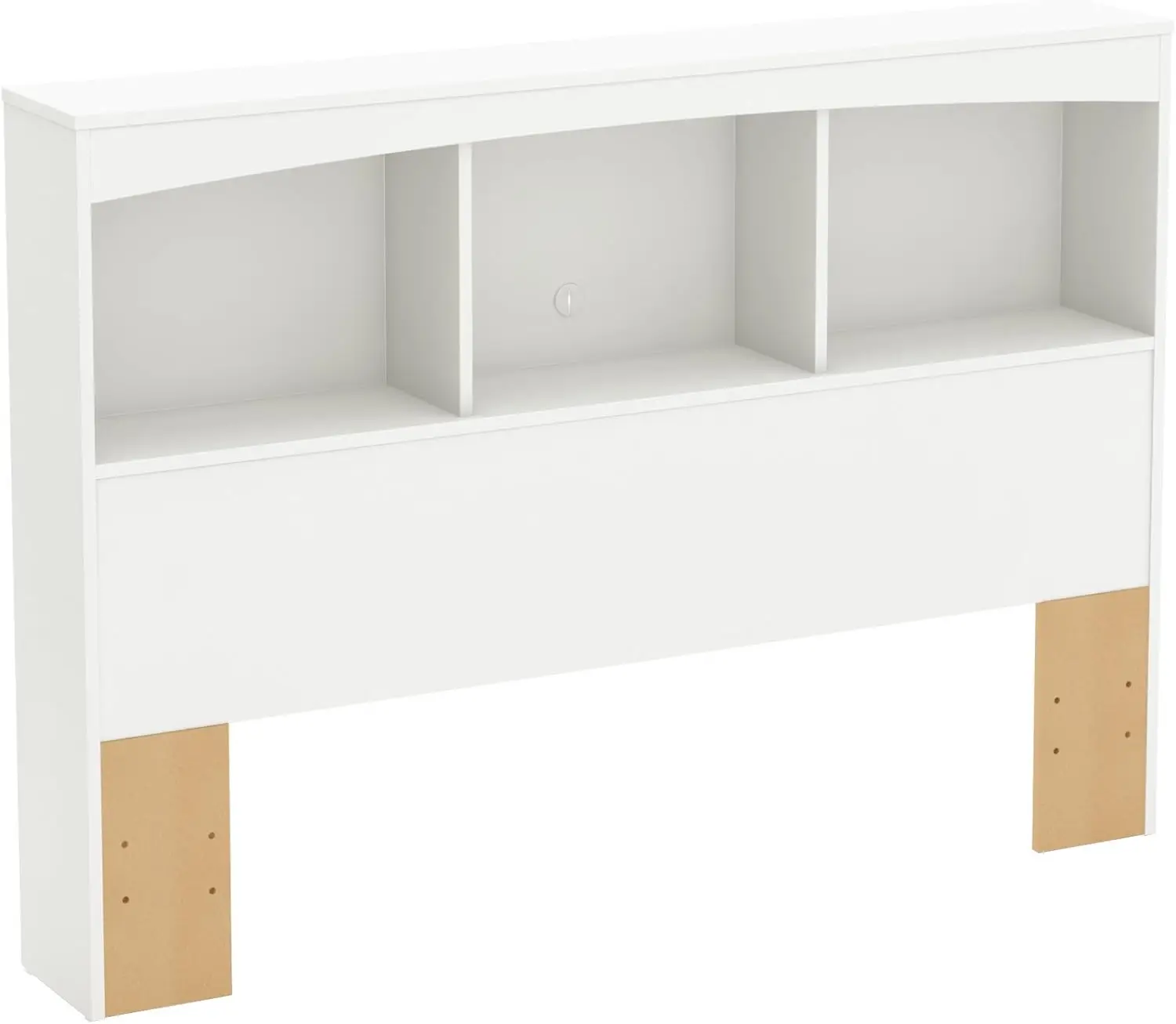 Shore Step One Bookcase Headboard, Full, Pure White