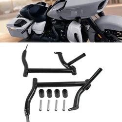Motorcycle Black Saddlebag Guard Rails Bag Guards For Harley Road Glide Street Glide Road King Electra Glide Ultra 2009-2024