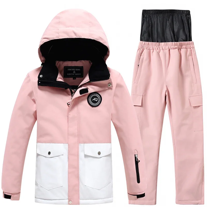 

New Winter Thermal Children Ski Suit Boys Girls Skiing Jacket Pants Sports Windproof Waterproof Snowboarding Snowsuit Teenagers