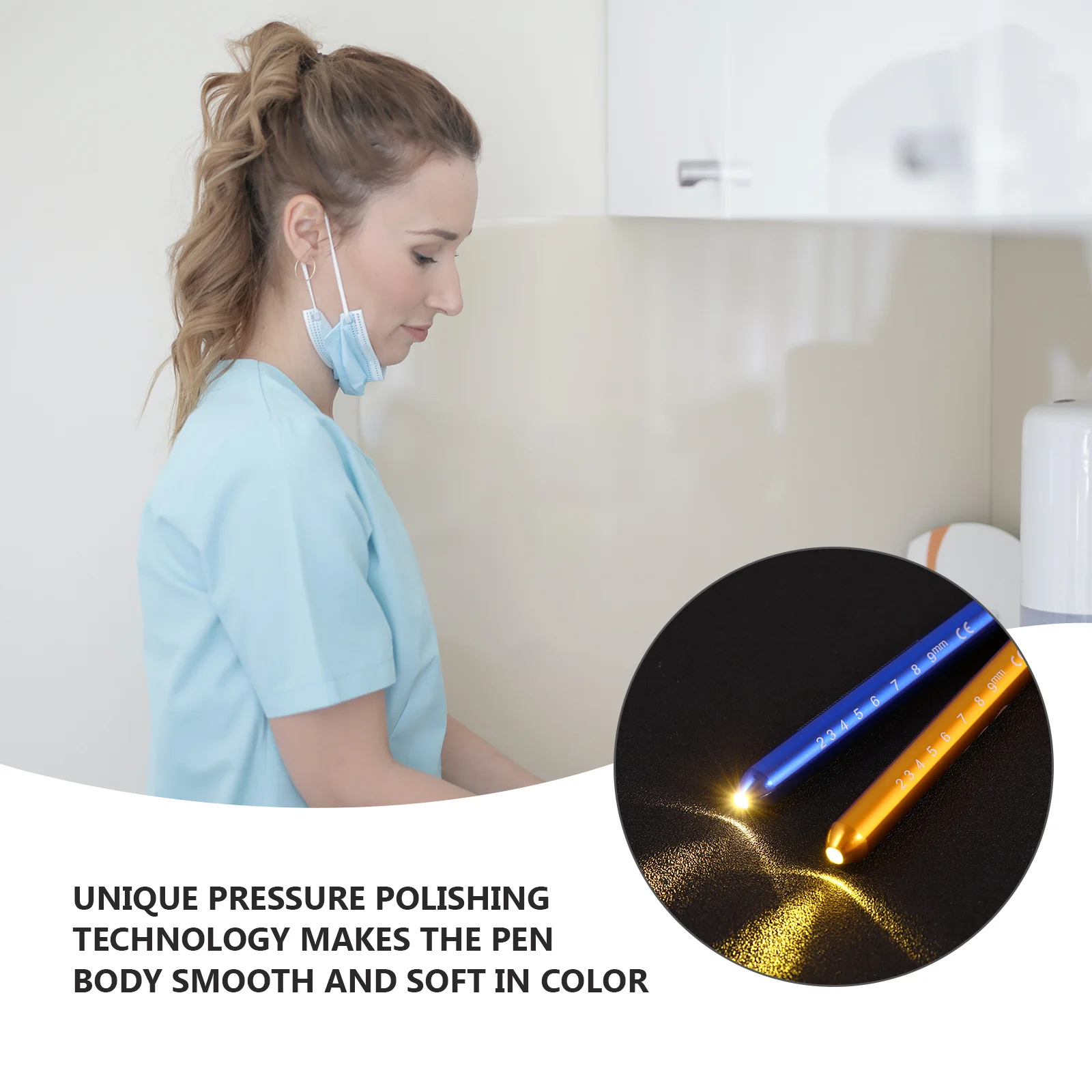 6 قطعة Led مع مقياس التلميذ 5 سنتيمتر حاكم أداة طبية قابلة لإعادة الاستخدام للطلاب الممرضات الأطباء مدرسة المنزل استخدام المدمجة مختومة