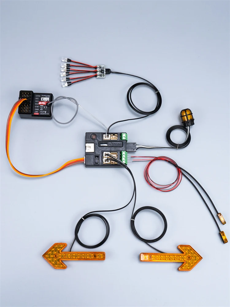 LED Model Light Controller Strobe Module Light Control Host dla 1/14 Tamiya RC Truck SCANIA 770S R620 VOLVO BENZ Arocs MAN