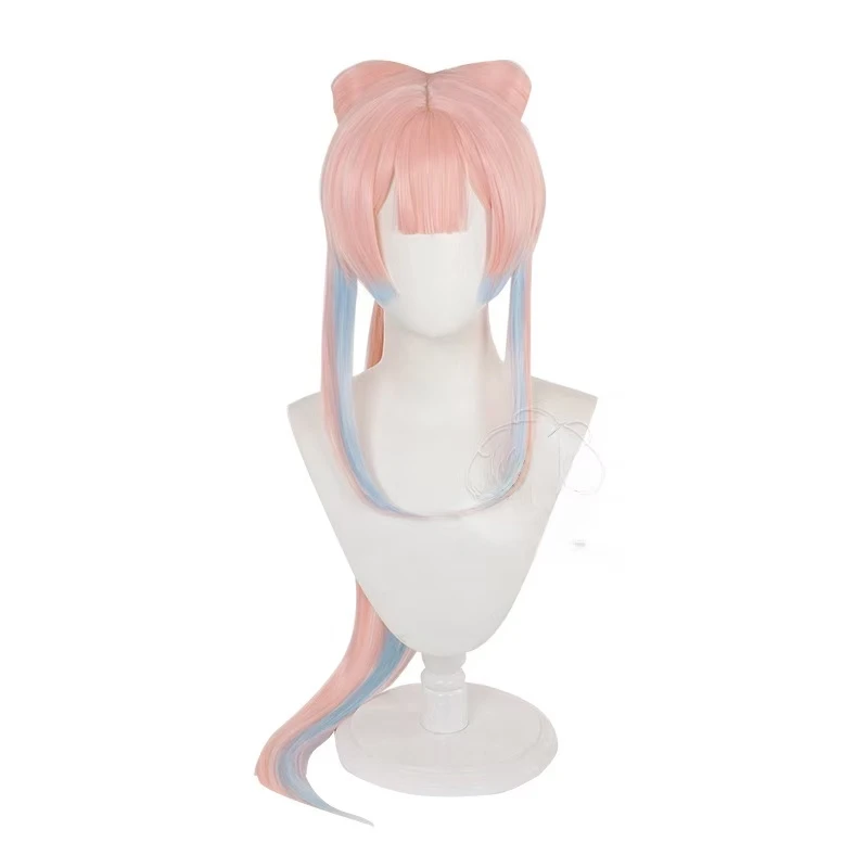 Anime Genshin Impact Sangonomiya Kokomi cosplay pink blue long hair Heat Resistant Synthetic Hair Rose net Halloween Party Wigs - view 5