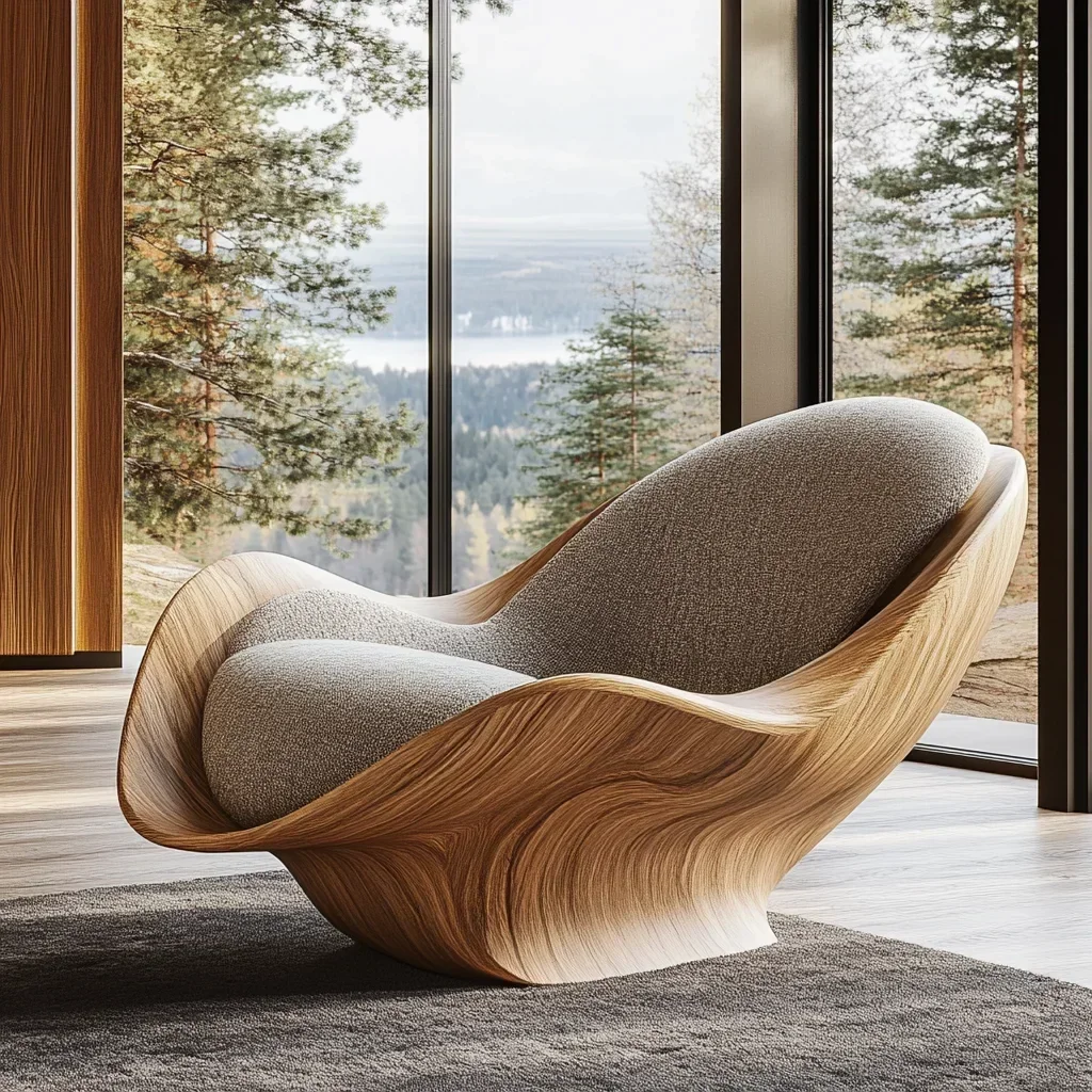 Simple design accent chair home hotel solid wood armchair