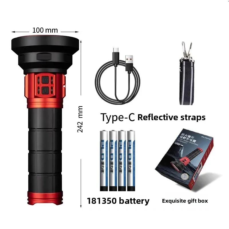 Convoy High Power LED Flashlights 30 LED+1LEP Searchlight Lights Multifunctional Outdoor Torch for Camping,Hiking,Self Defense