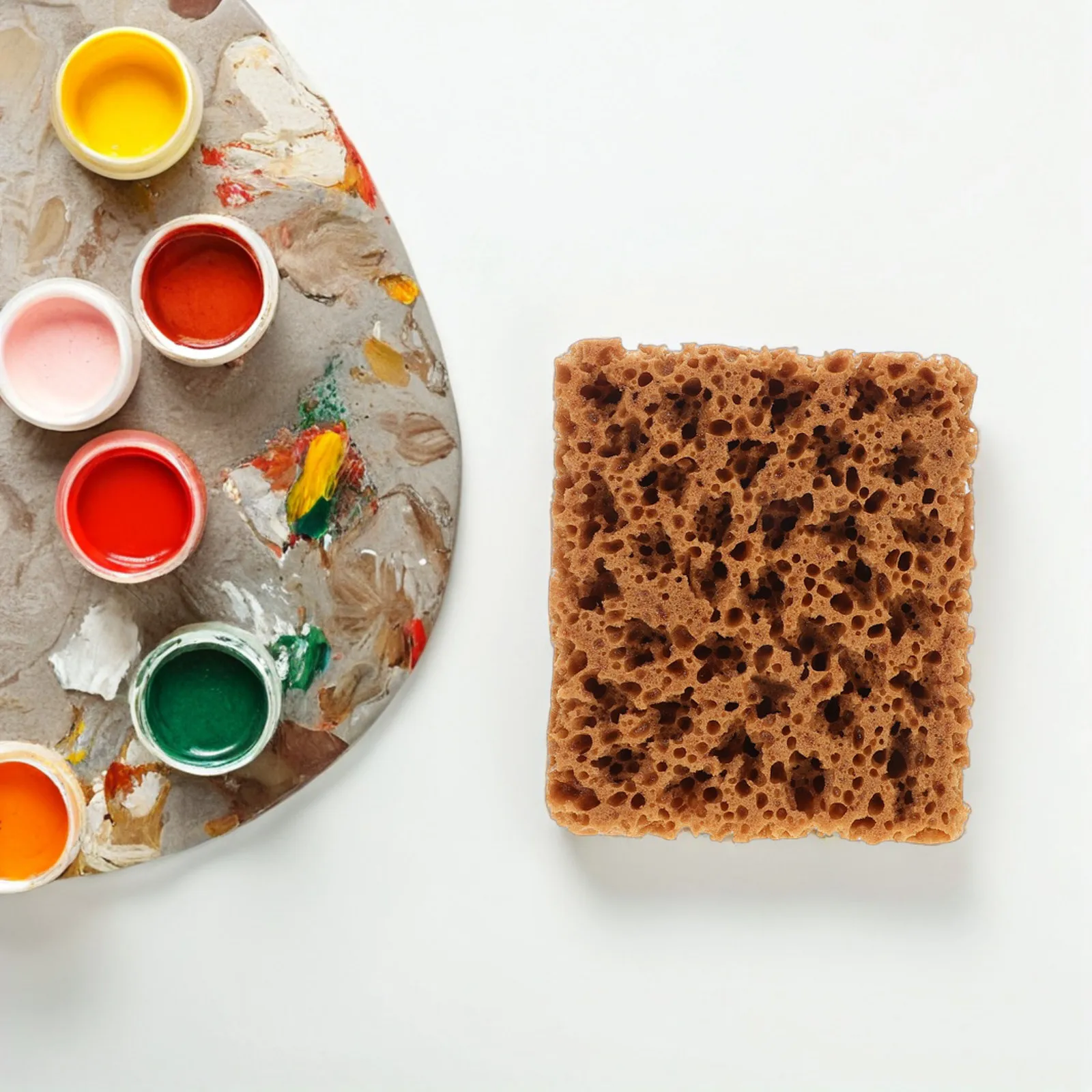 

Seaweed Imitation Sponge Brush for Texture Painting Pattern Soft Easy Grip Craft Sponge Watercolor Acrylic Oil Artists