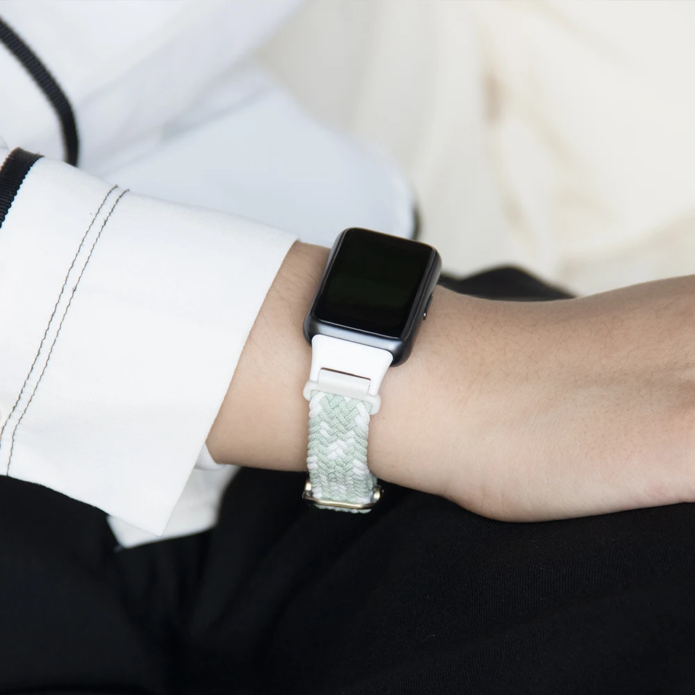 Return Braided Slide Buckle Strap For Honor Band 4/5 Quick Release Lightweight Nylon Replacement Sport Smartwatch Band Unisex