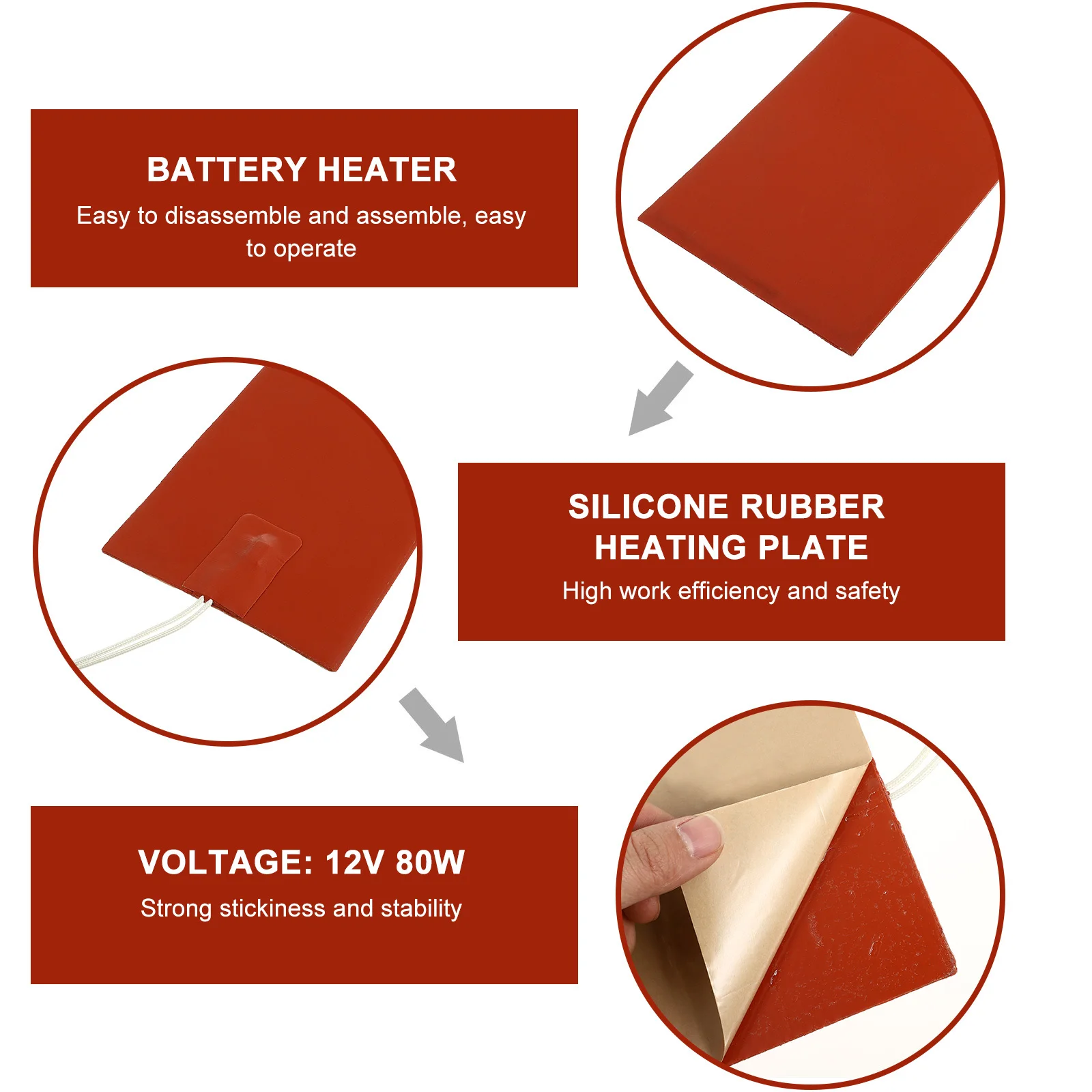 

Oil Pan Heater 12V Engine Heater Pad For Car Hydraulic Fluid Tank Block Heating Electrical Equipment