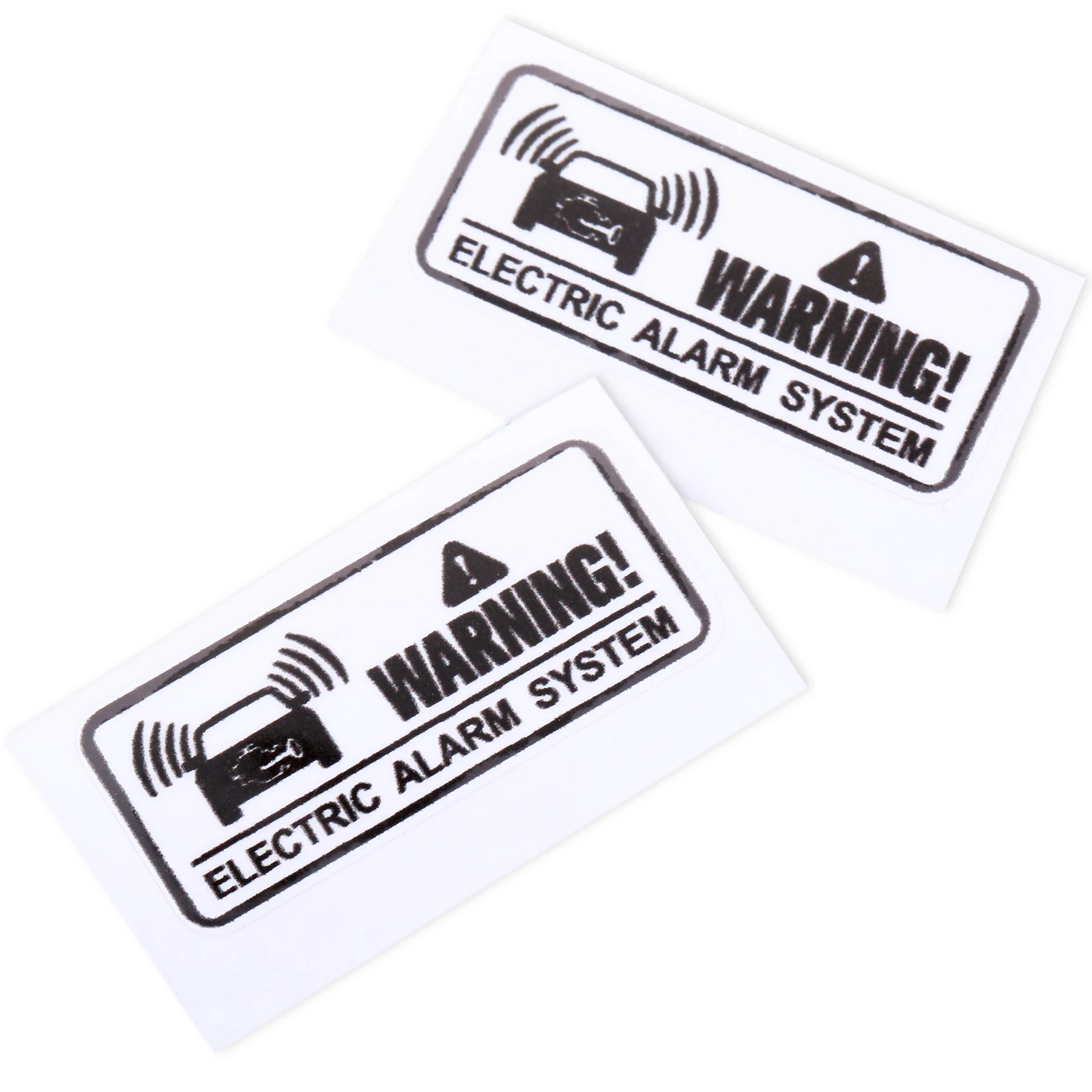 4/8 pcs Car Sticker Warning Electric Alarm System Self-adhesive 3.6x1.6cm Waterproof Cover Scratch/Dirt Outdoor Auto CV Truck