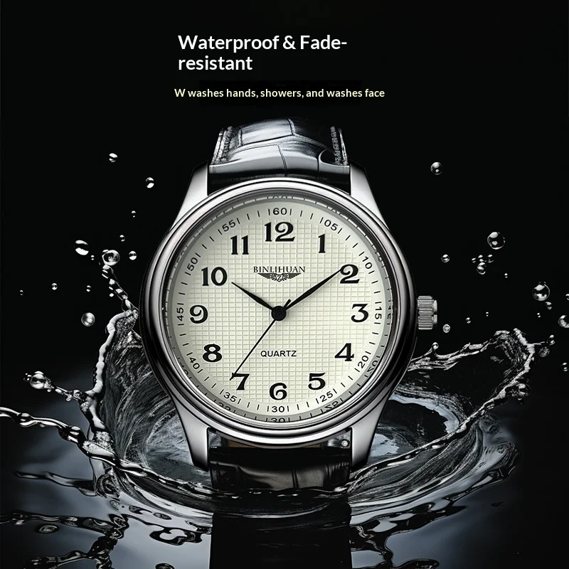 2026 Man Wristwatch Luxury Business Waterproof Men Watch For Men Quartz Clock Leather Men's Watches reloj+Box Men's Gift image 2