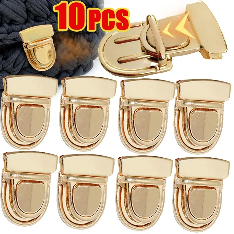 10pcs Fashion Handbag  Clasp Turn Lock Twist for Women Purse Luggage Hardware Closure Bag DIY Parts Accessories