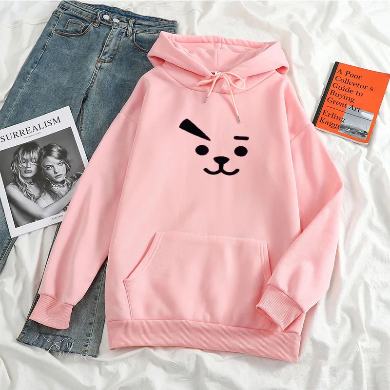 Winter Women Kpop Hoodie 7 ALBUM Hooded Y2K Casual Hoodie Couple Sweatshirt Oversize Autumn Loose Outfit Cute Cartoon Clothes