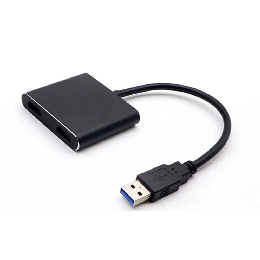 

USB 3.0 To HDMI USB To Dual HDMI Converter One To Two 1080P USB To HDMI Adapter Aluminum Alloy Extended Converter
