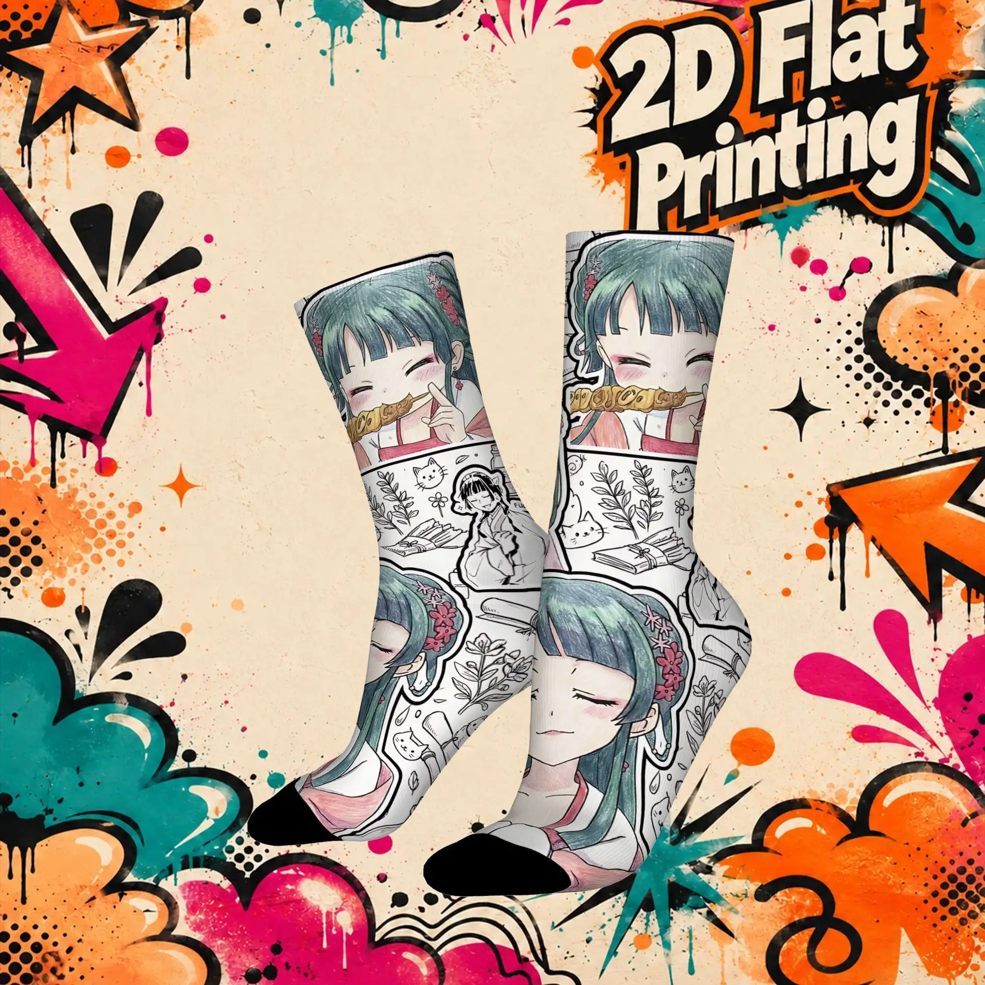 Autumn Winter Vintage The Apothecary MAOMAO Crazy Men's compression Socks Unisex  Funny Crew Sock