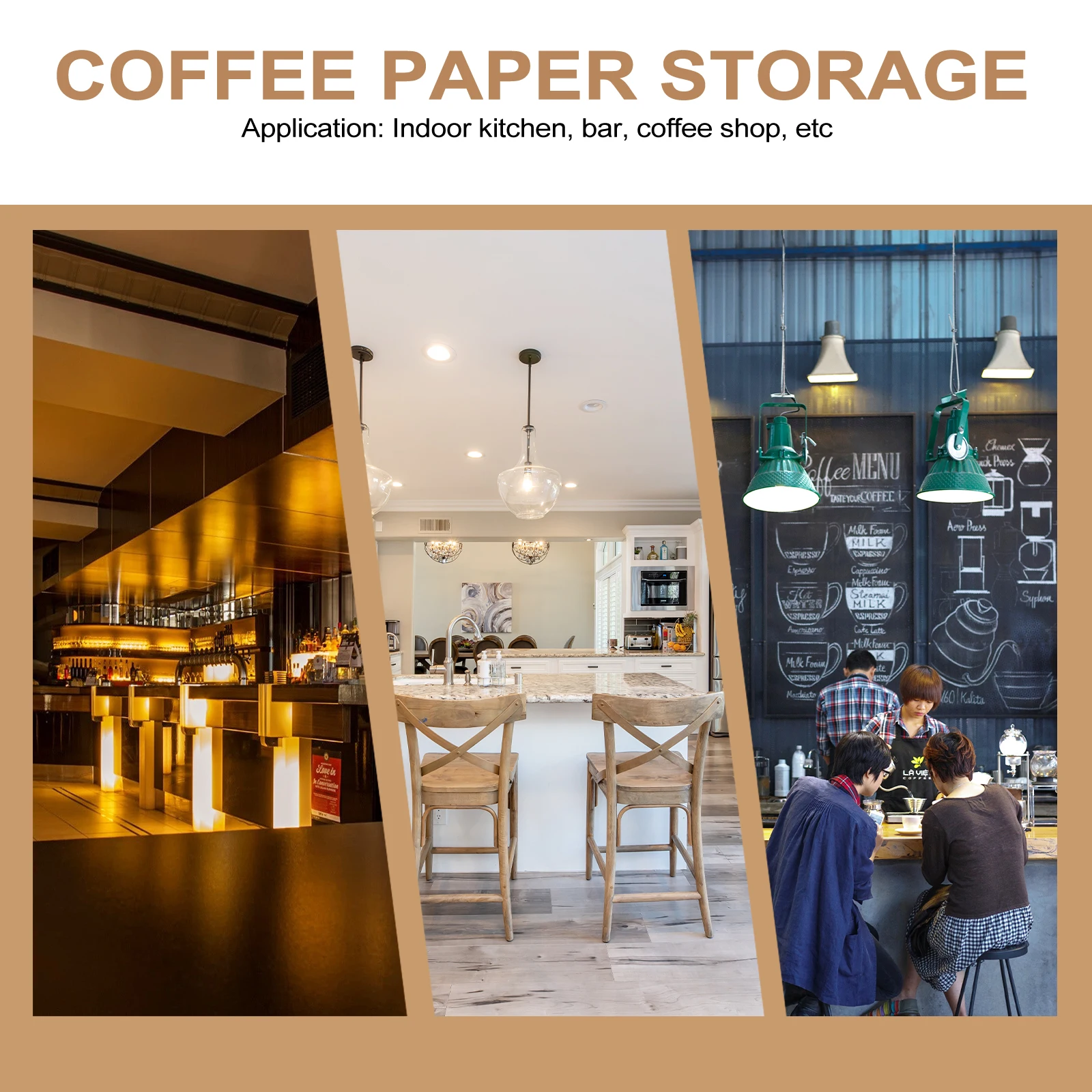

Filter Coffee Holder Storage Rack for Dispenser Shelf Paper Stand Yellow Container