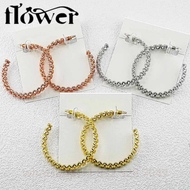 KS ماركة مجوهرات الذهب وأقراط امرأة هدية عيد الميلاد بيجو acier inoxydable الأزياء والمجوهرات