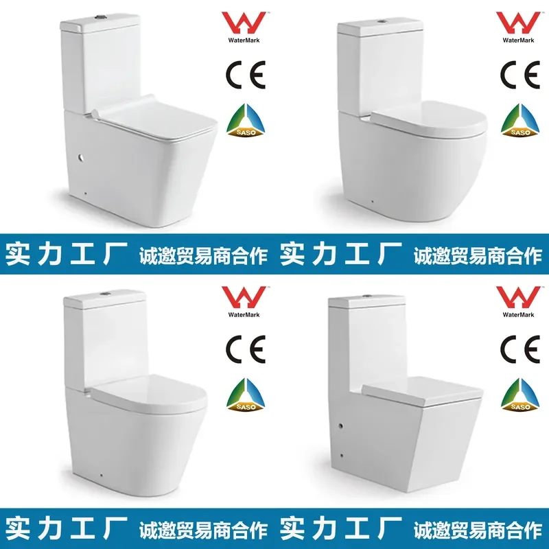 For One Piece Toilet Straight Flush Siphonic Ceramic Bathroom Fixture with Watermark CE SASO Certification Export Quality