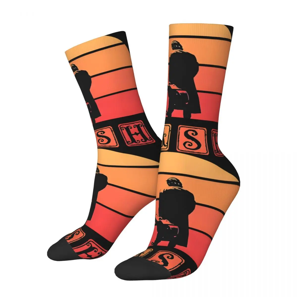 Happy Funny Men's compression Socks Fan Vintage Harajuku J-Johnny Cash Street Style Novelty Seamless Crew Crazy Sock Gift