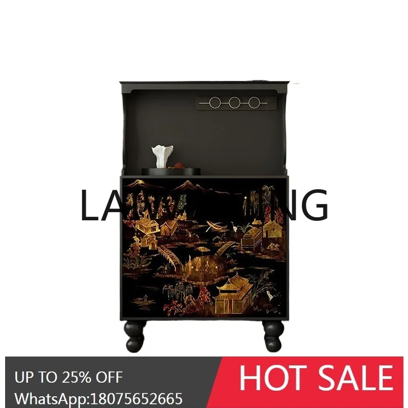 

RWJ Multi-Functional Living Room Entrance Entrance Cabinet Floor-Standing Decorations Storage Cabinet Tea Cabinet