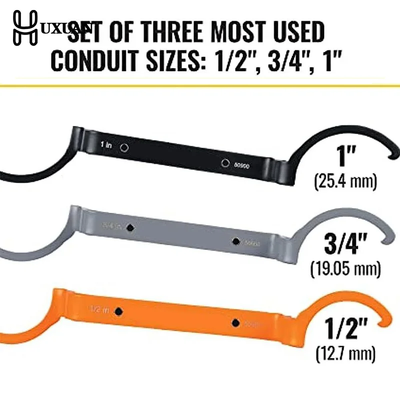 Juego de llaves de bloqueo de conductos, herramienta de tuerca antiaflojamiento, llave de aleación de acero en forma de S para reparación de tuberías de agua de coche y camión, 1 Juego