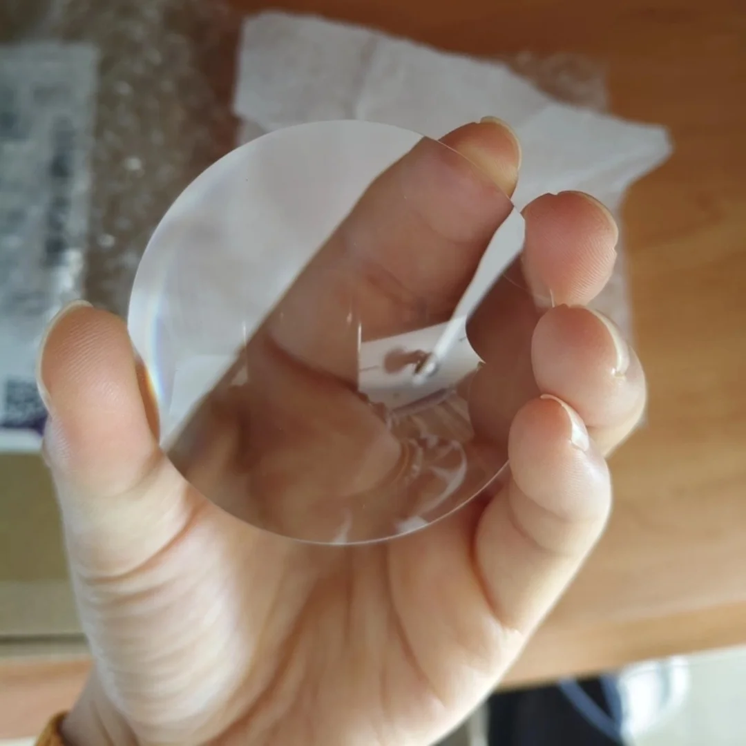 K9 Glass Diameter 50 52 55.5 60 63 70 80 90mm Plano Convex Lens Focus Imaging Stage Light LED Lens Student Physics Experimenta