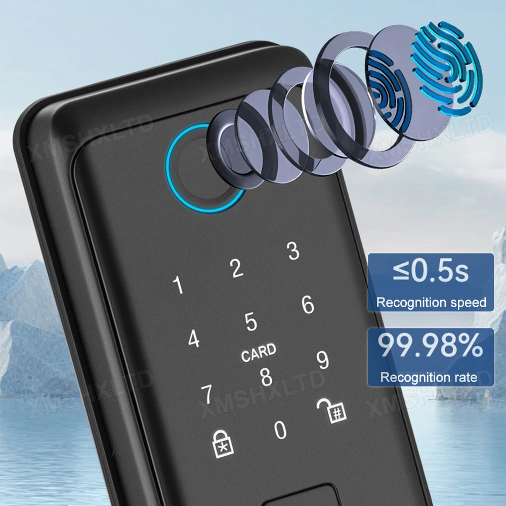 قفل بصمة الإصبع الذكي، قفل بكلمة مرور لأمن المنزل، قفل بكلمة مرور طراز Ble/Wifi مع وظيفة التحكم عن بعد عبر التطبيق fo #3