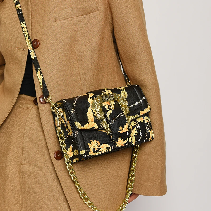 Bolso cruzado clásico de alta costura para mujer, bolso de cuero Vintage de lujo, hombro de gama alta