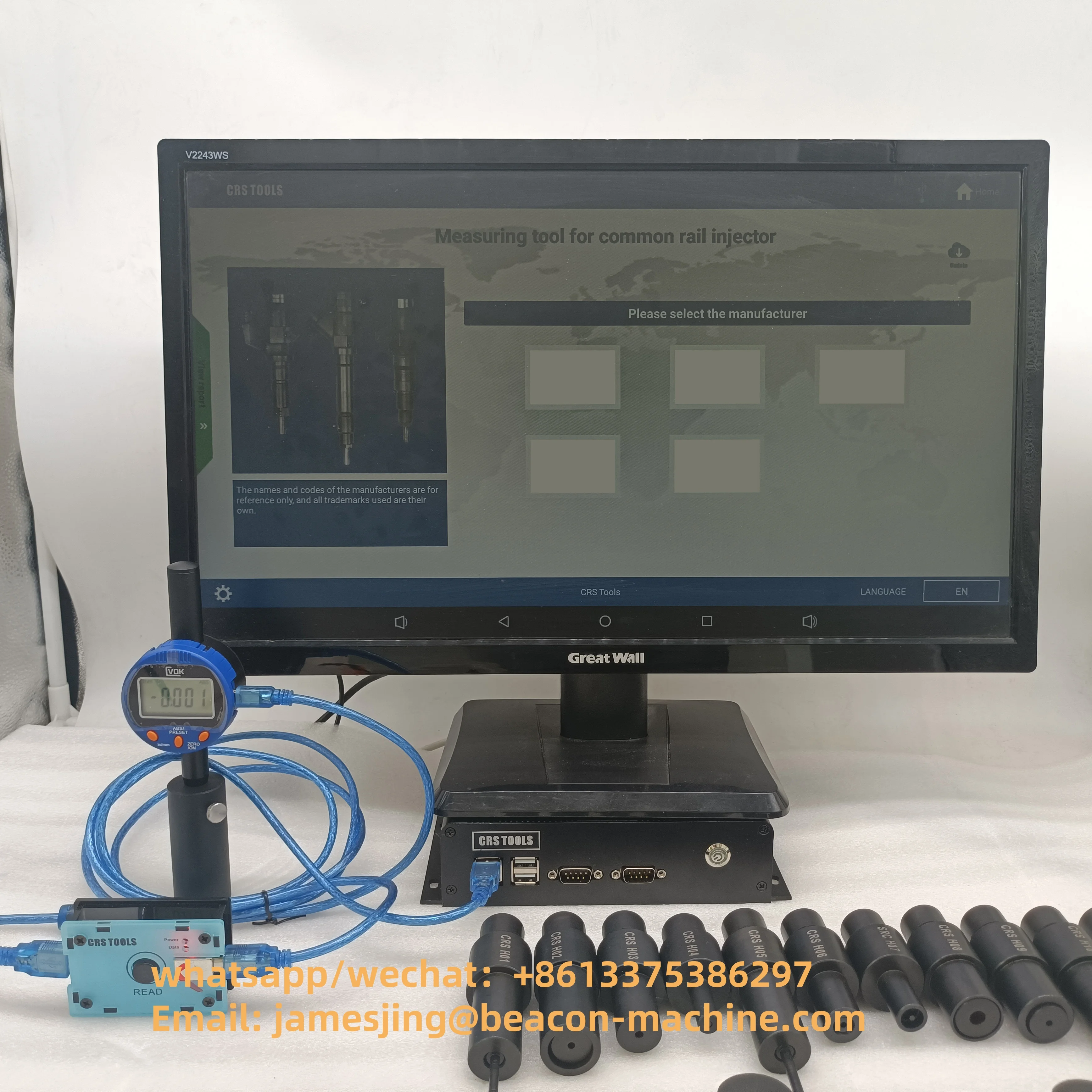 

CRT621 Автомобильный дизельный двигатель, оборудование для ремонта, 3-ступенчатый ремонтный комплект форсунок Crm4000, измерительное оборудование для хода клапана