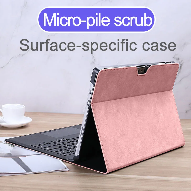 Flip Cover Leather Case For Microsoft Surface Pro 6 5 4 3 7 Plus X 8 9 Tablet Sleeve For Surface Go 1 2 3 Pouch Case Stand