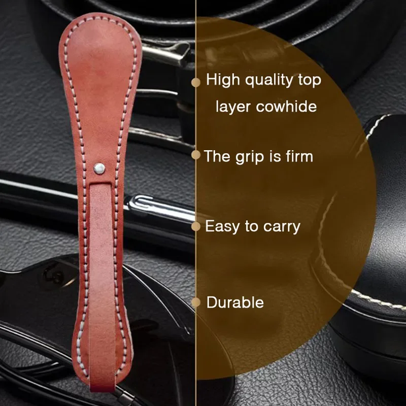 Classic Boston Leather Racket Multi-function Self-defense Cowhide Contains Lead Block Portable Tactical Tool