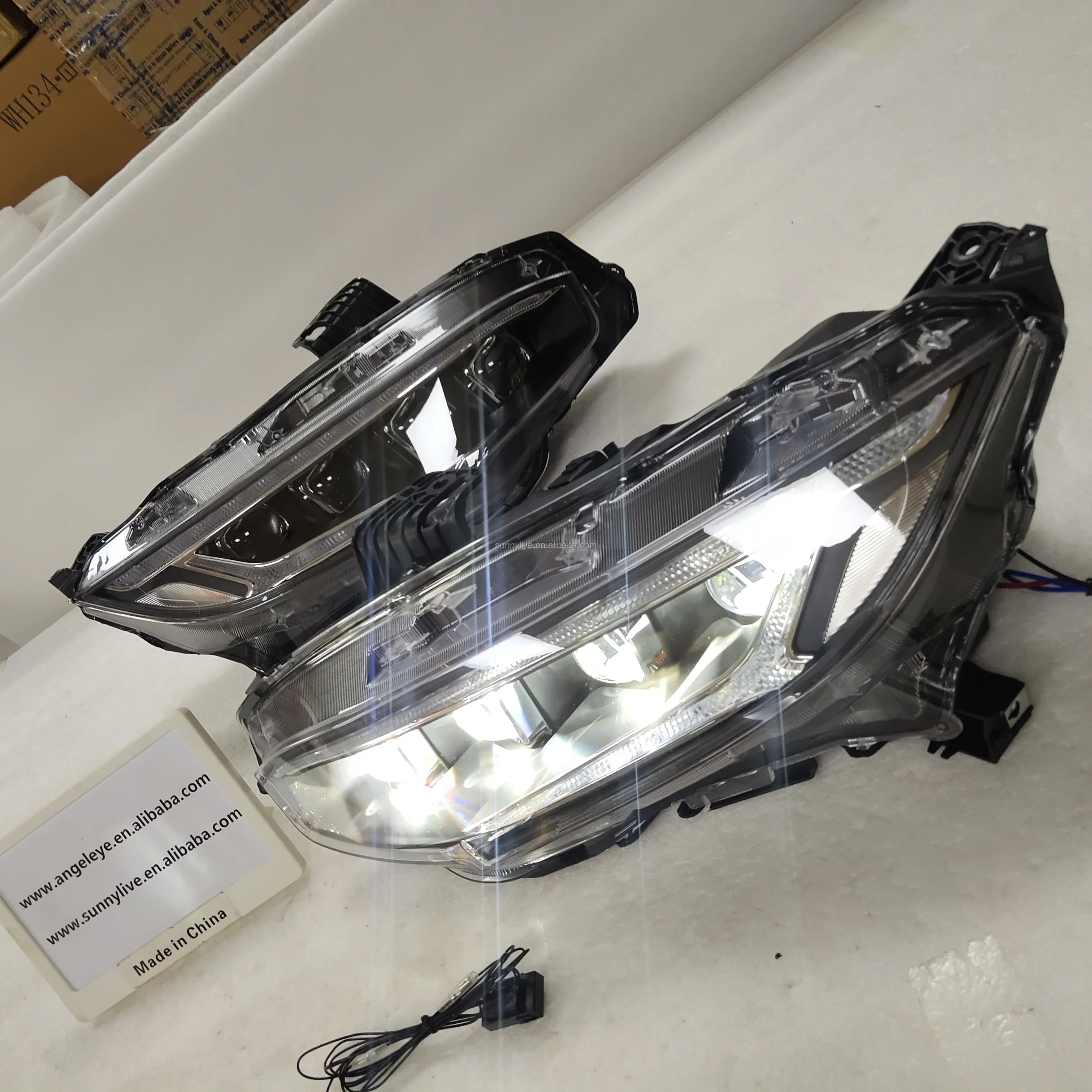 Vollständiges LED-Frontlicht für HONDA Civic 10 Gernareation 2015–2018, LED-Scheinwerfer TLZ