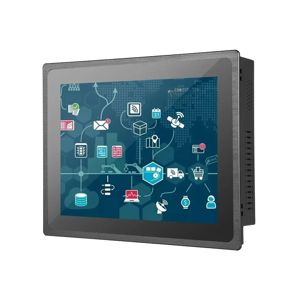 10.4 Inch Industrial Grate monnitor Full Flat Front Capacitive Touch Screen VGA HD IP65 1024*768 Resolution Aluminium