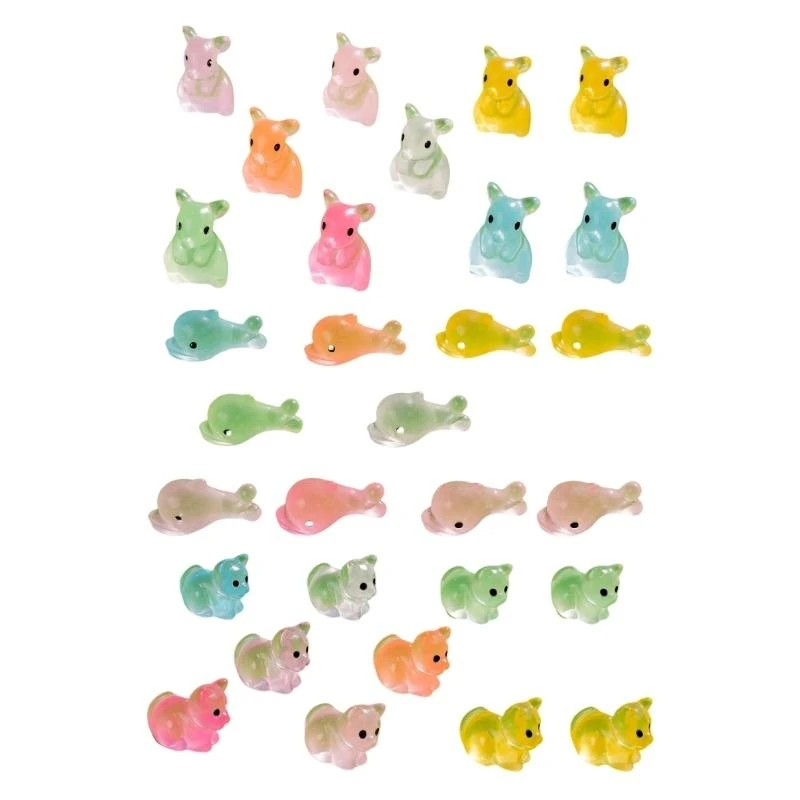 

LX0C 10PCS Красочная китовая статуя котенка для сада или кукольных домов украшает
