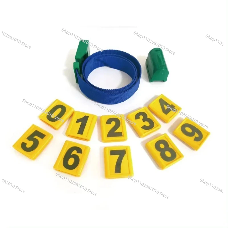 Adjustable Animal Identification Band, Neck Strap with Number for Cattle, Sheep & Goat