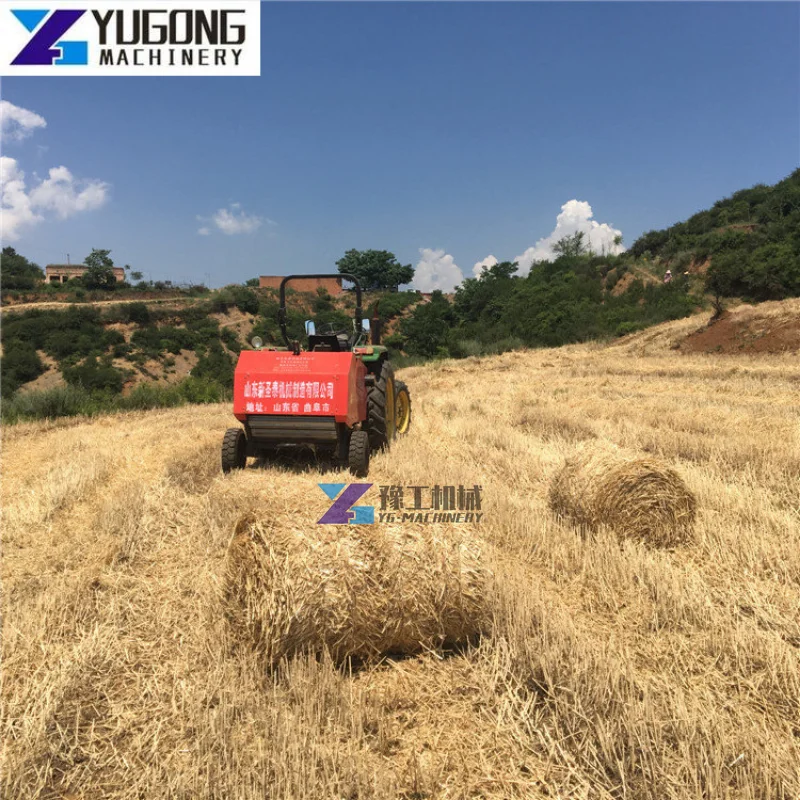 Automatic Packing Hay and Straw Mini Roll Hay Baler Ce Certified Round Baler for Hay/Straw/Husk/ Grass Strapping Machines