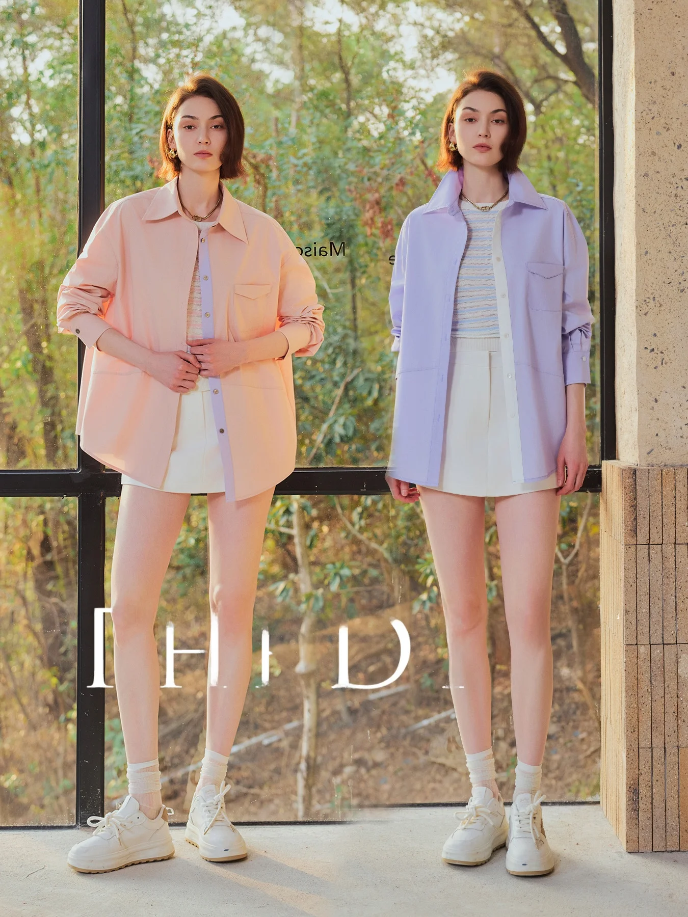 

the Diva British Purple Celery Fashionable Patchwork Shirt Cool Feeling Collar Commute Long Velvet Cotton Long Sleeve Shirt