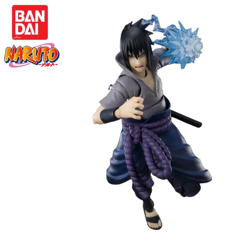 In Stock Original Bandai Naruto S H Figuarts Uchiha Sasuke Anime Merchandise Action Figure Figurine Model 100% Genuine Ornaments
