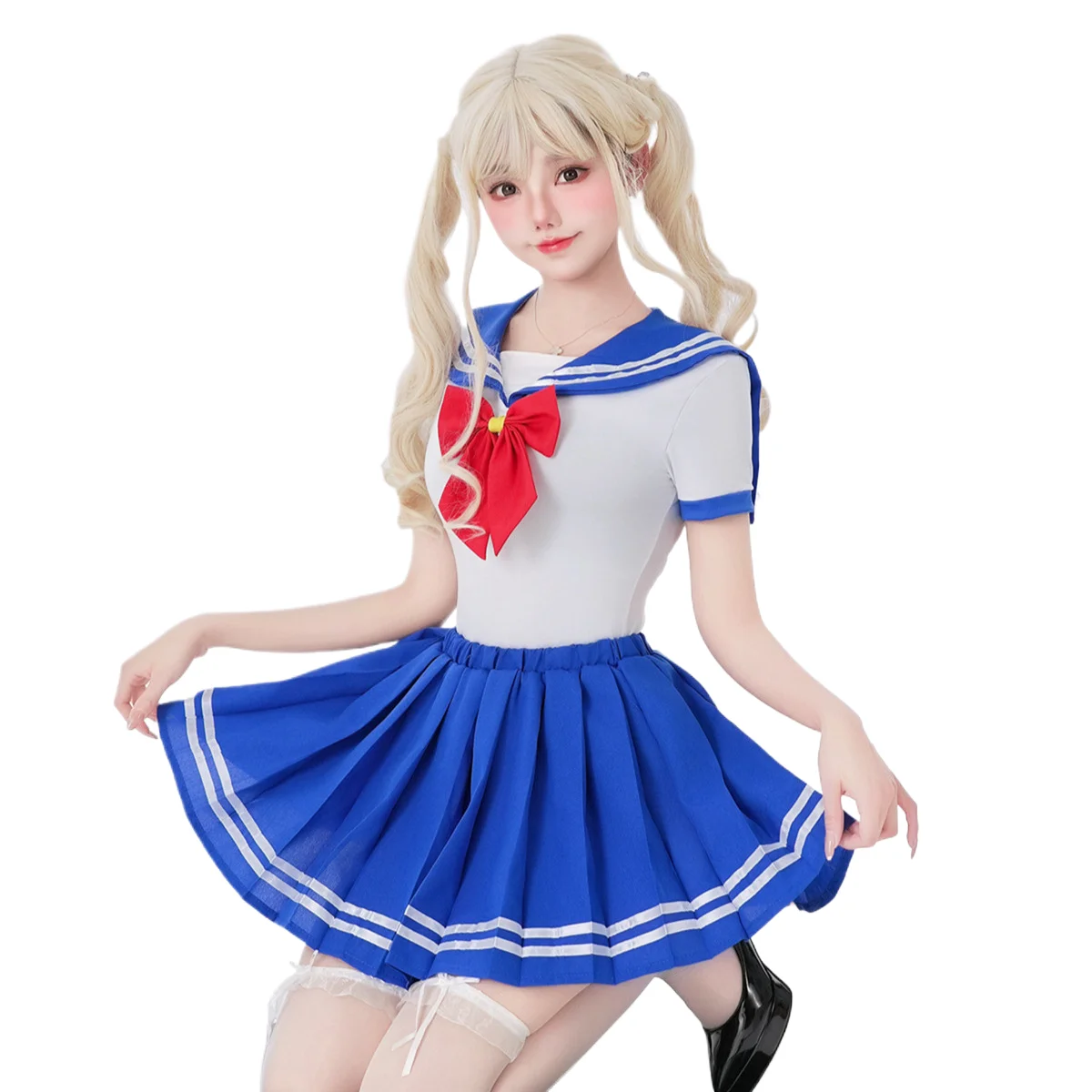 

Japanese Anime Sexy Hot Girl Women's Sailor Suit Jumpsuit Skirt Suit Halloween Carnival Party Suit Cosplay Performance Costume